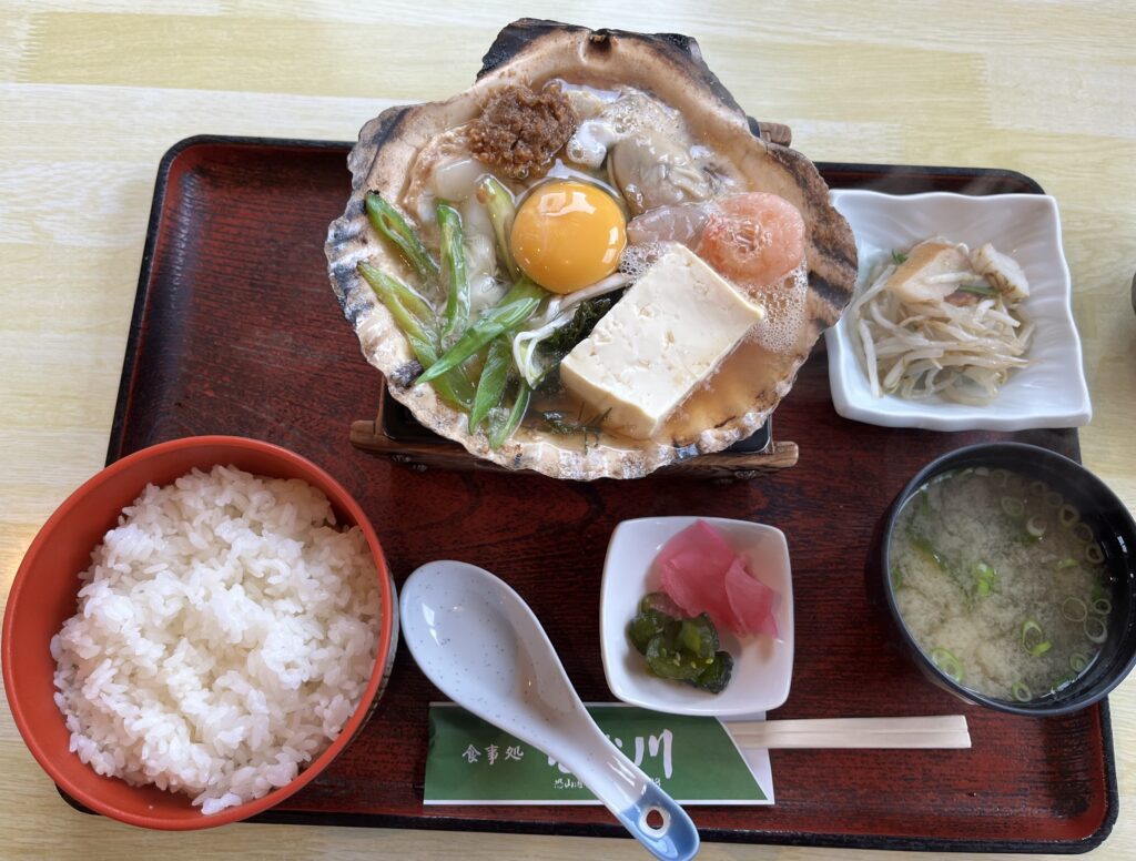 なか川のみそ貝焼定食